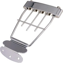 Perfk Elektrik Bas Köprü Yarı Hollow Tailpiece Trapez 4 Dize Gitar Için 15MM (Yurt Dışından)