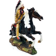 It-Sold Renkli Kızılderili Atlı Savaşçı Figürü | Kurşun Asker | Koleksiyonluk Model | Küçük Insan Figürleri