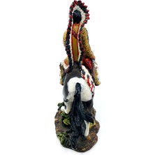 It-Sold Renkli Kızılderili Atlı Savaşçı Figürü | Kurşun Asker | Koleksiyonluk Model | Küçük Insan Figürleri