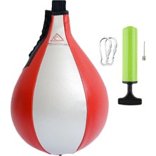 Perfk Boks Hız Torbası Asma Punch Bag Speedball Fitness Boks Boks Kırmızı (Yurt Dışından)