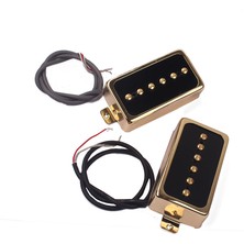 Perfk 2 Parça Yükseltme P90 Soapbar Pikap Set Elektro Gitar Parçaları Için Altın (Yurt Dışından)