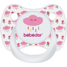 Bebedor 171 Tritan Damaklı Şeffaf Emzik No 1 0-6 Ay Pembe