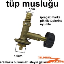 Yıldırım Nalbur Tüp Musluğu Ipragaz Tüpler Hortum Girişli Pürmüz Şalama Musluk Için Piknik Tüpü