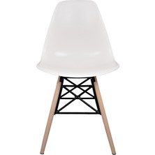 D'orcia Home Eames Plastik Kafesli Sandalye Modern Tasarım Beyaz Renk Yüksek Dayanıklılık