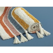 English Home Journey Pamuklu Banyo Paspası 60 x 90 cm Multicolor