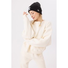 Gothamvibes Kadın Vibe Oversize Krem Sweatshirt