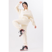 Gothamvibes Kadın Vibe Oversize Krem Sweatshirt