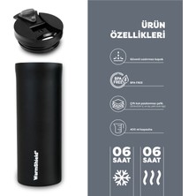 WarmShield Warmshield® Çift Katmanlı Paslanmaz Çelik Termos Bardak 400 ml ( Kahve Çay Termosu )