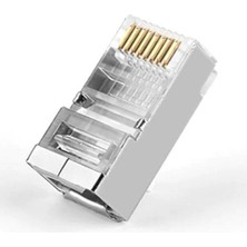 Keepro 20 Adet Metal Cat6 Konnektör Cat6 Metal Jack RJ45 Başlık Metal Uç Cat 6 Başlık