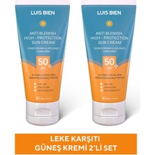 Luis Bien Leke Karşıtı Spf 50+ Yüksek Korumalı Nemlendirici Güneş Kremi 2 Adet 50 ml