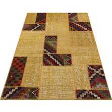 Sempati Halı Eşsiz Güzelliğe Sahip Olan Özel Patchwork Halı 120 x 180 cm  6267