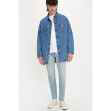 511™ Slim Erkek Jean Pantolon - Light Indigo Destructed