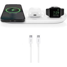 Ttec Aircharger Trio 3’ü 1 Arada iPhone Uyumlu + Apple Watch Uyumlu + Airpods Kablosuz Hızlı Şarj Aleti