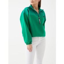 Say Sportswear Kapitone Garnili Kadın Fermuarlı Sweatshirt