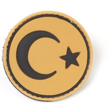 Kordak Yuvarlak Türk Bayrağı Kırmızı Taktik Askeri Peç - Patch
