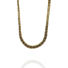 Kral Model Ezme 14 Ayar Altın Süzme Kolye