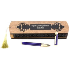 Kalemhane Özel Kızaklı Ahşap Kutuda Dolma Kalem