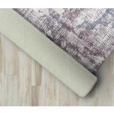 Carpettex Modern Çizgi Tarama Desenli Karışık Renkli Halı Kaymaz Taban Makinada Yıkanabilir