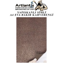 Artlantis Yapışkanlı Simli Eva Kahverengi A4 20X30 5 Adet 1 Paket Hobi Okul Öncesi Kreş Anasınıfı Eva Yapışkanlı Simli 20*30