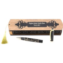 Kalemhane Özel Kızaklı Ahşap Kutuda Roller Kalem