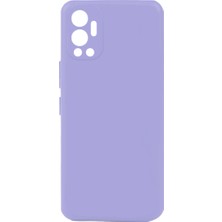 Case Street Infinix Hot 12 Kılıf Mat Kamera Korumalı Premier Mat Silikon Lila