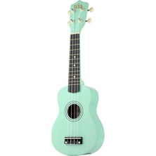 Rosa RU002 Soprano Ukulele Yeşil Kılıf Pena