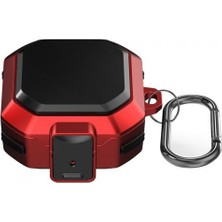 Dlrcase Samsung Galaxy Buds 2 Pro Kılıf Tank Klipsli Çift Renk Koruma SF11 Kırmızı