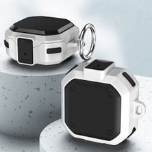 Dlrcase Samsung Galaxy Buds 2 Pro Kılıf Tank Klipsli Çift Renk Koruma SF11 Beyaz