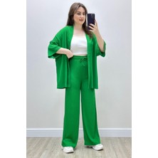 Mazi Butik Gofre Ikili Takım Yeşil10