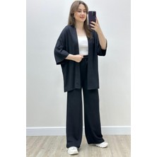 Mazi Butik Gofre Ikili Takım Siyah10