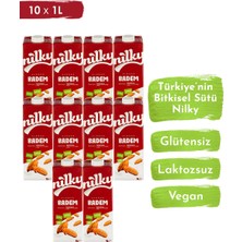 Nilky Badem Sütü Glütensiz Bitkisel Bazlı Laktosuz Vegan 10x1 lt