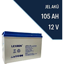 Lexron 12 V Volt 105 Ah Amper Deep Cycle Solar Güneş Jel Akü