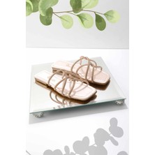 Bambi Nude Saten  Kadın Terlik K04137000538