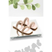 Bambi Nude Saten  Kadın Terlik K04137000638