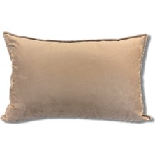 Jwk Home Süet/nubuk Pamuklu Camel Renk Çift Taraflı Kırlent Kılıfı (40X60)