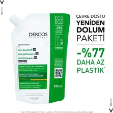 Vichy Dercos Anti-Dandruff Kepek Bakım Şampuanı - Kuru Saçlar - Yeniden Dolum Paketi 500 ml