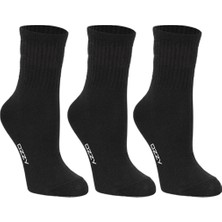 Ozzy Socks Kadın 6'lı Siyah Renkli Çizgisiz Kısa Konç Tenis Çorabı