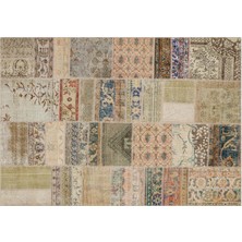 Sempati Halı El Dokuma Eskitme Özel Patchwork Halı 160 x 230 6295