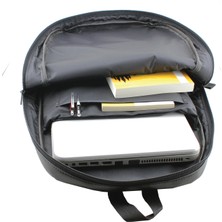 Perabags Fotoğraf Makinesi Baskılı Siyah Laptop Sırt Çantası