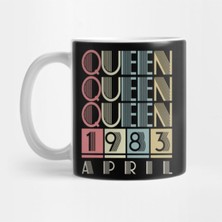 Fizello 1983 - Queen April Retro Vintage Birthday Kupa