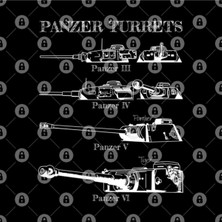 Fizello Panzer Turrets Ww2 German Army Tanks Schematic Recognition Blueprint Gift Kupa