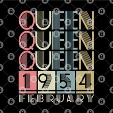 Fizello 1954 - Queen February Retro Vintage Birthday Kupa