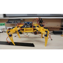 Arduino Örümcek Robot Projesi [ PLASTİK SET + CİVATA SOMUN ] ELEKTİRONİK BİLEŞEN İÇERMEZ