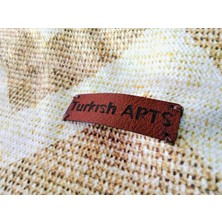 Turkısh Arts Keten Geometrik Desen Bez Omuz Çantası