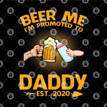 Fizello Funny Beer Me I'm Promoted To Daddy Est 2020 Gift Kupa