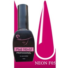 Pink World PİNKWORLD Kalıcı Oje 12ML Neon  F05 Koyu Pembe