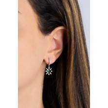 Lieza Kadın 925 Ayar Gümüş Prenses Yakut Taşlı Küpe