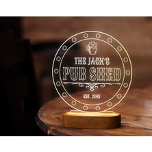 Bk Gift Kişiye Özel Bar Tasarımlı LED Lamba, Gece Lambası, Ev Dekorasyonu, Işıklı Pleksi Biblo-18