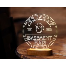 Bk Gift Kişiye Özel Bar Tasarımlı LED Lamba, Gece Lambası, Ev Dekorasyonu, Işıklı Pleksi Biblo-7