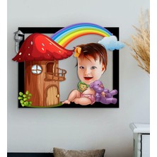 Bk Gift Kişiye Özel Bebek Karikatürlü 3D Ahşap Tablo-1